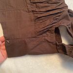 City Beach Brown Puff Sleeve Top Size L Photo 3