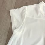 Vera Wang Simply Vera  Women’s White Pleated Popover Sz L Photo 3