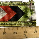 Women's Seed Bead Carved Wooden Clasp Stretch Belt Photo 4