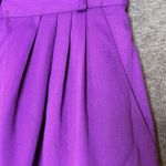 Star City Vintage Purple Pleated High-Waist Bermuda Shorts Size 10 USA Rayon Photo 3