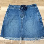 Loft  Denim Lace Up Mini Skirt Women’s 00 Photo 0