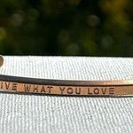 Live what you love gold tone inspirational cuff bracelet Photo 0