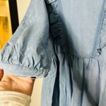 Blu Pepper NWT Day to Day Chambray Blue Ruffles Dress Size Medium Photo 9