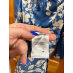 Reformation Gloriana Floral Silk Midi Dress Cyanotype Blue Size 2 flaw Photo 6