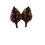 BODEN Leopard Print Calf Hair Bow Heels Size 37.5 / US 7.5 Brown Photo 2