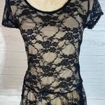 Planet Gold  black lace top size Large juniors Photo 0