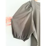 Madewell | NWT Puff-Sleeve Sweatshirt Tee in Dark Surplus Gray | Sz XS Photo 3