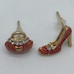 NEW purse and high heel red/gold fashion earrings Photo 13