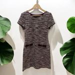 Connected Apparel  Plum Tweed Welt-Pocket-Detail Dress - 4 Photo 4