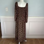 Loft Dot Shimmer Square Neck Midi Dress Size 10 Business Casual Boho Metallic Photo 8