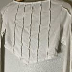 NA-KD Hanna Schoenberg  Crop Long Sleeve White Point Front Ribbed Small‎ Photo 7