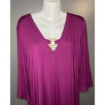 Jantzen Women's Small Jessica London Tunic Top Fuschia Pink 3/4 Sleeve Photo 1