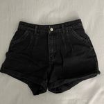 ZARA Black Denim High Waisted Shorts Photo 2