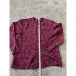 Oscar de la Renta  Expressions Vintage Red Button Down Blouse Top Size M Photo 3