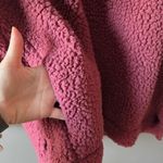 Aerie  Dream Oversized Sherpa Quarter Zip Sweatshirt Womens Size XS Dark Pink Photo 3