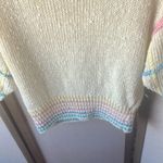 Evan Picone  Cream Sweater with Colorful Stripes medium Photo 2
