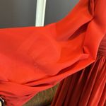 Long Sleeve Chiffon Rust Color V Photo 6