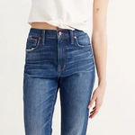 Madewell  The Slim Boyjean Straight Leg Mid Rise Dark Wash Denim Blue Jeans Sz 26 Photo 0