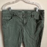 a.n.a Olive Green Skinny Ankle Zipper Jeans Photo 1