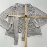 Cupcakes And Cashmere Cardigan Womens Medium Grey Stripe Open Sweater Gray Photo 4