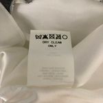 ABS Allen Schwartz  Maxi Dress Formal Low Back V Neck Silk Blend Black White 12 Photo 6