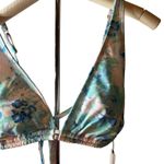 Shade & Shore Women's Blue Floral Print Triangle Bikini Top - Size Small - NWT Photo 8