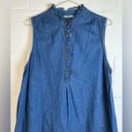 Allison Brittney Woman’s Denim Spring Casual Sleeveless Mini Dress Size Large Photo 1