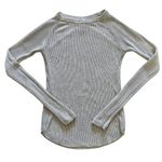 Lululemon Cabin Yogi Long Sleeve Heather Gray Pullover Ribbed Knit Sweater Top Photo 2
