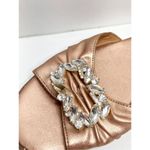 Adrienne Vittadini Adrianne Vittadini‎ Sandals Womens Size 6.5 Rose Gold Leather Embellished Photo 5