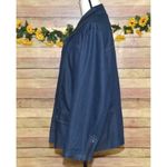 Ladies Studio V Lightweight Blue Chambray Jacket Snap Front Stretch Plus Size 2X Photo 3