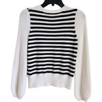 Who What Wear Wool Blend Stripe Knit Sweater Black White  XS Women’s Crewneck Photo 5