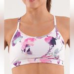Lululemon athletica Women's Blurred Floral Sports Bra - Pink and Purple Photo 0