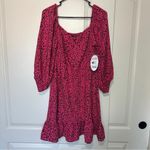 NWT Scoop Square Neck Mini Dress Pink Animal‎ Print Dotted Size: Small Photo 1
