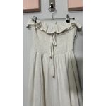 Free People NEW Lush Life Linen Strapless Midi Dress Small Off White Cottagecore Photo 8