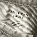 American Eagle Hey Baby Waffle Short Sleeve Tee Shirt Small Women’s Cream White Photo 3