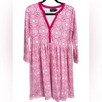 Duffield Lane Women’s Glenda Dress Raspberry‎ Medallion 3/4 Sleeve Size Small Pink Photo 1