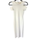 Alice + Olivia NWT Air Meya Bodycon Midi Dress Bridal Off White Wedding Size 0 Photo 2