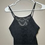 La Blanca  Power Couple Black Crochet Knit One Piece Bikini Women’s Size Small 4 Photo 4