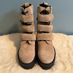 Free People Latte Suede Emmet Lace Up Lug Sole Boots Photo 2