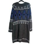 Free People  Frosted Fair Isle Mohair Long Cardigan Shacket Sweater Size M Photo 6