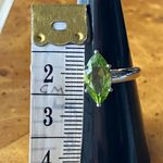 Natural Peridot Sterling Silver Marquise Ring Size 7 Green Photo 6
