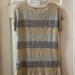 Christopher & Banks  Tan/Blue Striped Knit Short Sleeve top S Photo 7