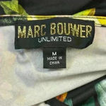 Marc Bouwer Unlimited Black & Floral Print Sleeveless Crossbody Midi Dress Size M Photo 4