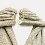 ZARA  Halter neck maxi long bodycon Dress in Silver evening party holiday wedding Photo 5