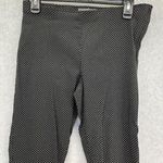 Primark Women's Micro Dotted Pants Black Size 8 Side Zip Straight Slim Photo 12