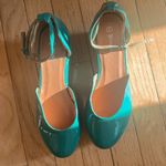 Nature Breeze  platform, patent leather green shoes, size 6 Photo 1