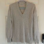 Madewell wool blend sweater women’s small light gray v-neck long sleeve Photo 0
