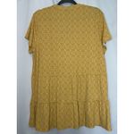 Belk Wonderly Women XXL Short Sleeve Julianna Crepe Button Down Tunic Yellow V Neck Photo 4