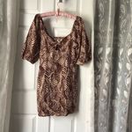 Mango New  MNG Printed mini dress with balloon sleeves, size S, size US 4 Photo 3