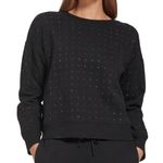 DKNY  Sport Black Rhinestone Crewneck Sweatshirt XS Photo 0